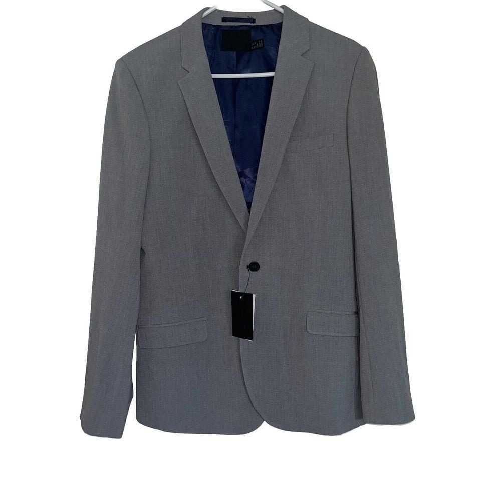 Asos Design Blazer Men 42L Blue  Classic Career Sport Jacket NWT